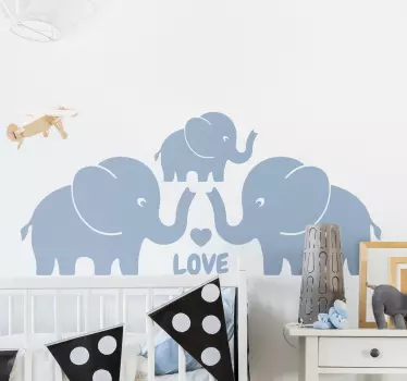 Etichete animale iubește elefanții împreună - TenStickers