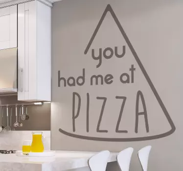 Etichete animale m-ai cucerit cu pizza - TenStickers