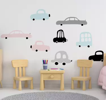 Etichete animale mașini de desene animate drăguțe - TenStickers