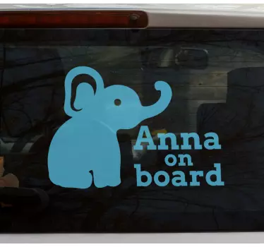 Etichete animale opțiune personalizare elefant - TenStickers
