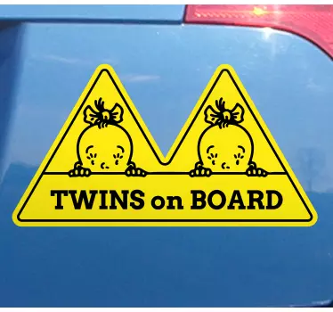 Etichete animale semn de avertizare gemeni - TenStickers