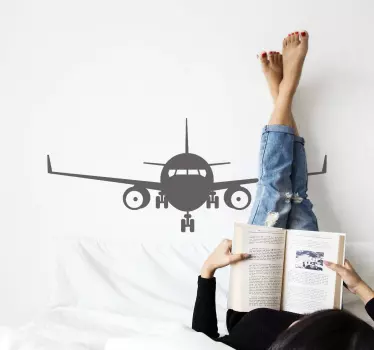 Față de autocolante de călătorie vintage de avion comercial - TenStickers