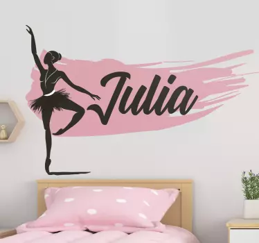 Balet de dans pentru fete cu denumire de perete - TenStickers