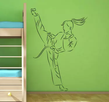 Fetiță de karate de karate de karate - TenStickers