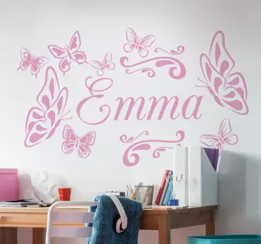 Fluturi cu autocolant personalizat pe perete - TenStickers