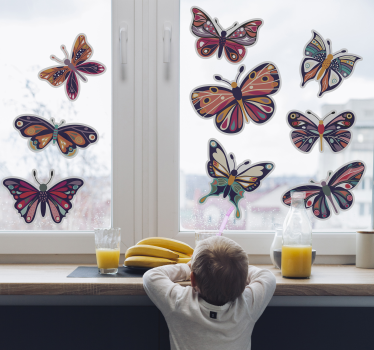 Fluturi decorare fereastră decorare fereastră - TenStickers