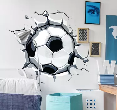 Fotbal 3d autocolant pentru copii fotbal - TenStickers