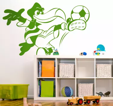 Fotbal pasăre monocrom pentru copii - TenStickers