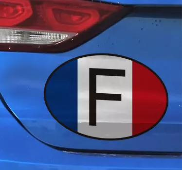 Franceză tricolor steag decal auto - TenStickers