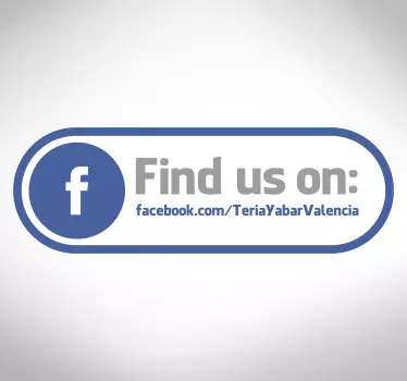Găsiți-ne pe autocolantul ferestrei facebook - TenStickers