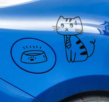 Benzină pisică autocolant auto - TenStickers