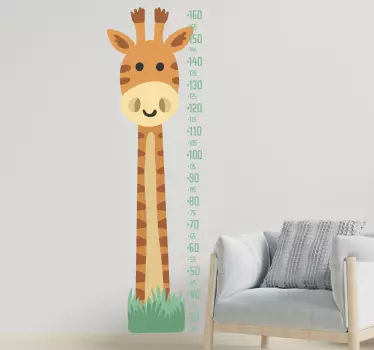 Girafă cu autocolant grafic înălțime metru de creștere - TenStickers