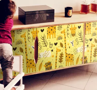 Girafe decalcomanii pentru decal mobilier - TenStickers