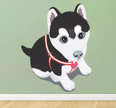 Husky autocolant perete catelus - TenStickers