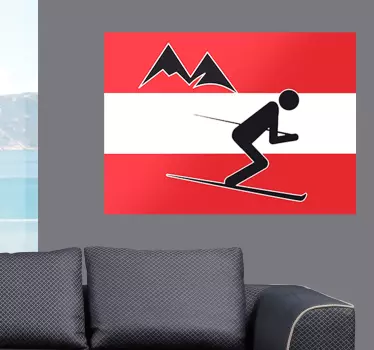 Icoană decorativă pentru schiuri austriacă - TenStickers