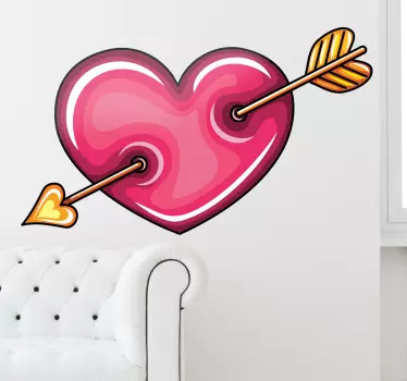 Inima cu săgeată de cupidon - TenStickers