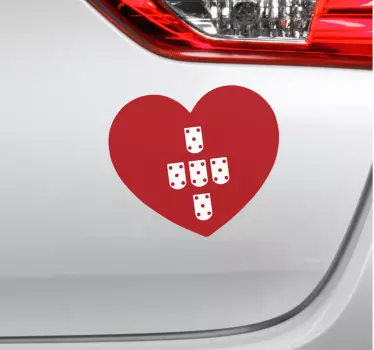Inimă decorativă portugal decal auto - TenStickers