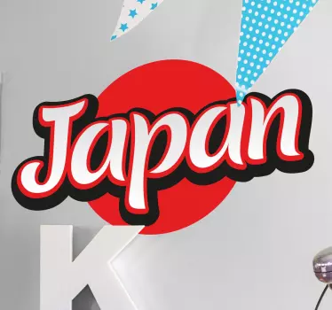 Inscripționarea autocolantului steagului japonez - TenStickers