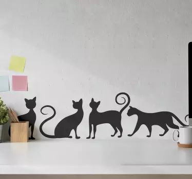 Jucând decorațiuni de perete pisici - TenStickers