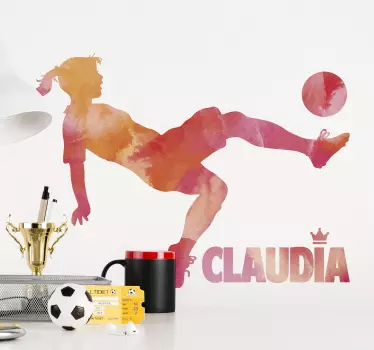 Jucător de fotbal cu autocolant de fotbal - TenStickers