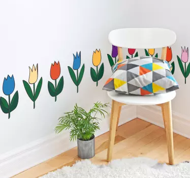 Lalele floare decal perete - TenStickers