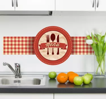 Logo meniu retro autocolant de bucătărie - TenStickers