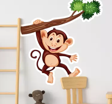 Maimuță ramură ilustrare artă de perete - TenStickers