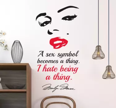 Marilyn monroe cota decal - TenStickers
