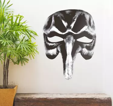 Masca pulcinella arta peretelui de vinil - TenStickers