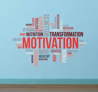 Mesaje motivaționale decalaj perete gimnastică - TenStickers
