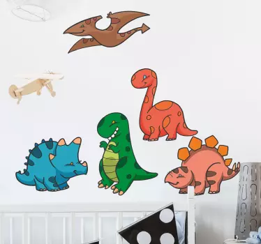 Mini autocolant dinozauri set - TenStickers