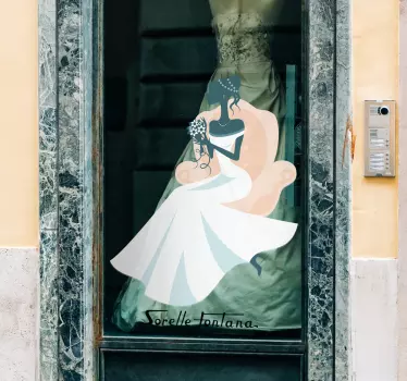 Mireasa in autocolant de scaun - TenStickers