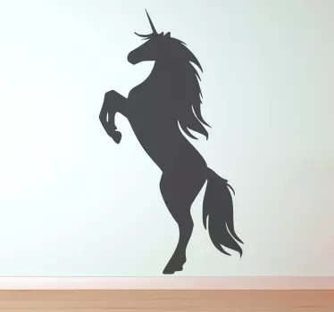 Monocrom unicorn de perete autocolant - TenStickers