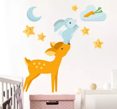 Morcov zboară iepure decal - TenStickers