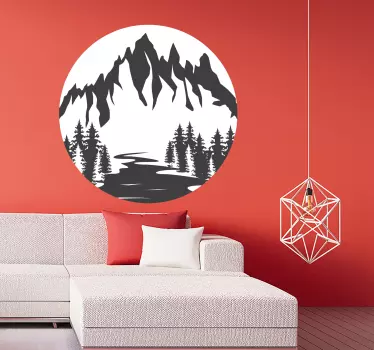 Mountain piz pü city decal - TenStickers