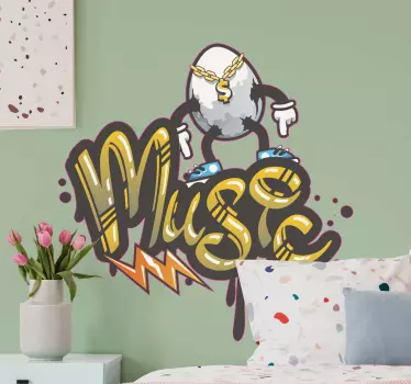 Muzică personaj graffiti decal urban - TenStickers