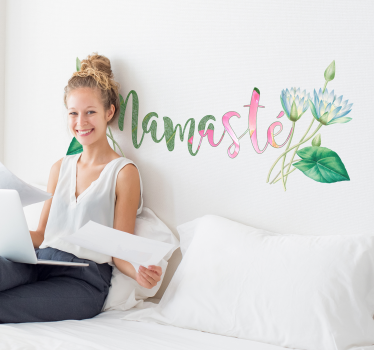 Namaste headboard header sticker de perete - TenStickers