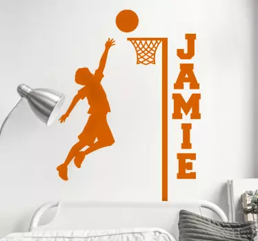 Netball cu nume de baschet decal - TenStickers
