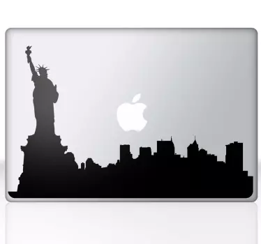 New york silueta laptop autocolant - TenStickers