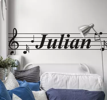 Note muzicale cu nume de perete muzical - TenStickers