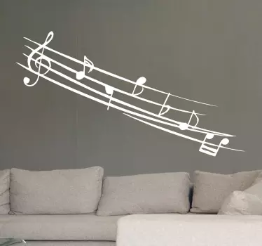 Note muzicale decal monocrom - TenStickers
