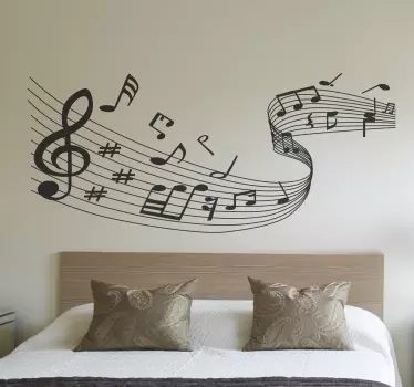 Note muzicale pe perete - TenStickers