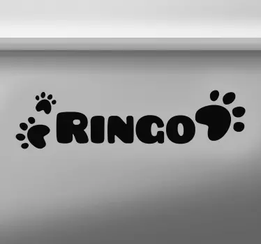 Nume de câine autocolant personalizabil - TenStickers