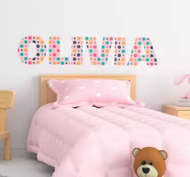 Nume format din puncte de decalare perete text - TenStickers