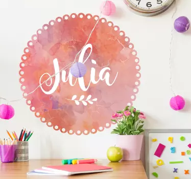 Nume personalizat marmură ilustrare artă de perete - TenStickers