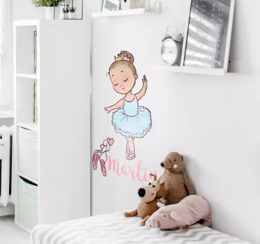 Numele de balerină personalizat pe perete - TenStickers