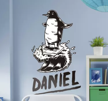 Numit autocolant de pasăre surfer - TenStickers