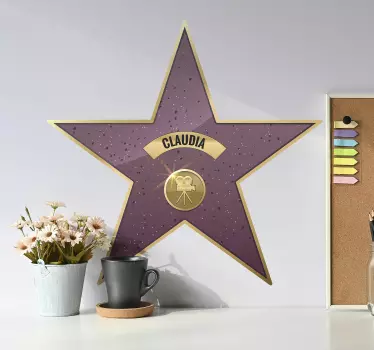 Numit walk of fame star decal cinema - TenStickers