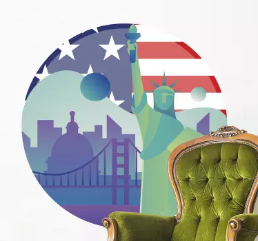 Orizont ny decal perete - TenStickers
