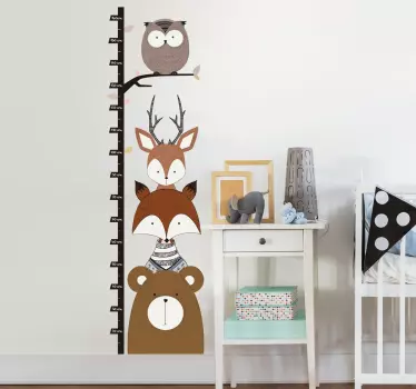 Pădure animale diapozitiv diagrama de înălțime - TenStickers